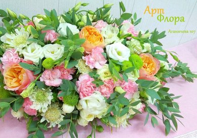 Композиция на стол Розовый жемчуг А9403 - Цветочная компания АртФлора