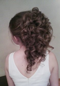 Cвадебная прическа Высокий хвост (Е20335) с собранными волосами