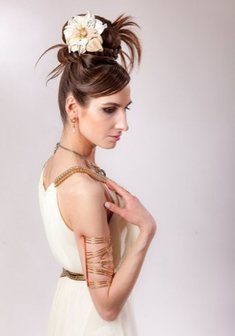 Cвадебная прическа Греческая богиня (Е20336) в греческом стиле