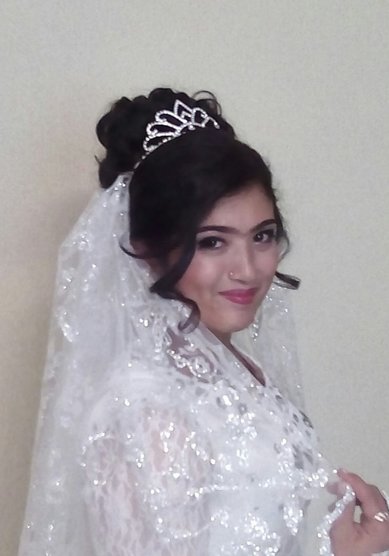 Свадебная прическа Высокий пучок с фатой (Е20171) - Свадебный стилист Елена Русских