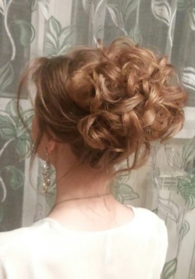 Свадебная прическа Высокий пучок (Е20169) - Свадебный стилист Елена Русских