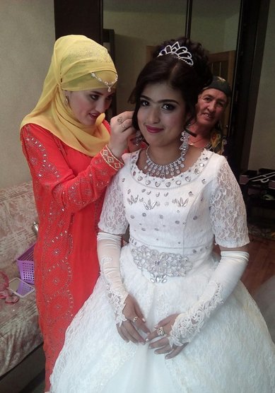 Свадебная прическа Высокий пучок с фатой (Е20171) - Свадебный стилист Елена Русских