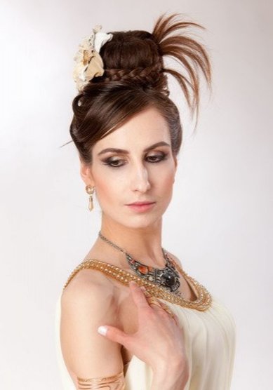 Прическа на свадьбу Греческая богиня (Е20336) - Свадебный стилист Елена Русских