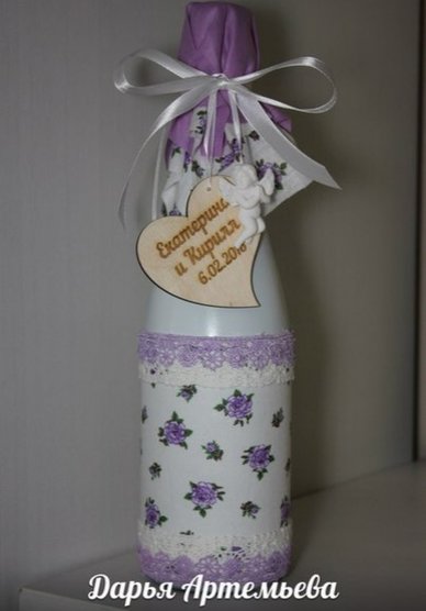 свадебное шампанское Д92462 - Студия Дарьи Артемьевой